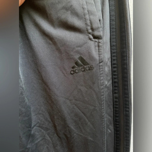 Adidas 3 stripe track pants Sz L - Picture 4 of 11